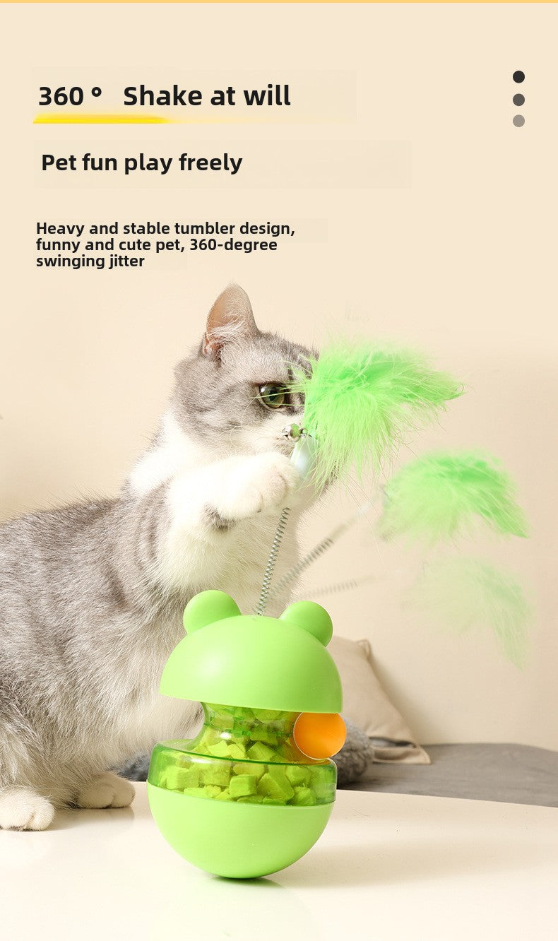 Pet Interactive Cat Toy Wobbly Feeder Ball