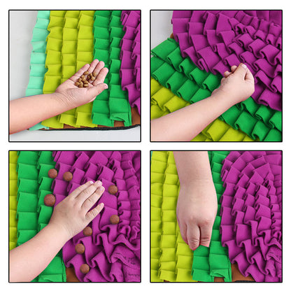 Durable Dog Sniffing Puzzle Mat Treat Dispenser Stress Relief Feeder