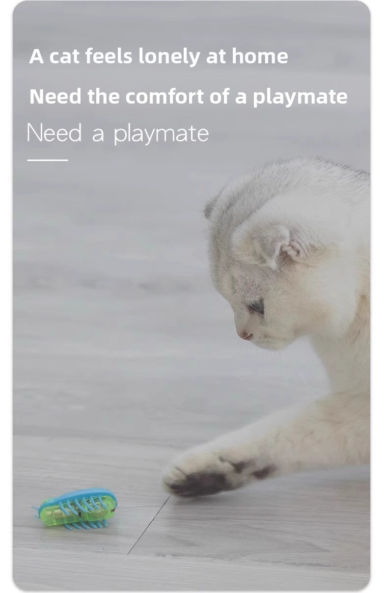Nano Worm Cat Toy Automatic Teasing Intelligent Wand with Obstacle Avoidance for Self Play
