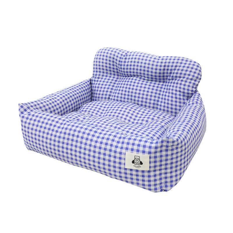 Heavy Duty Waterproof Dog Car Seat Cover Non Slip Pet Bed Mat with Safety Belt for Cars Trucks and SUVs Washable Travel Cushion for Dogs and Cats