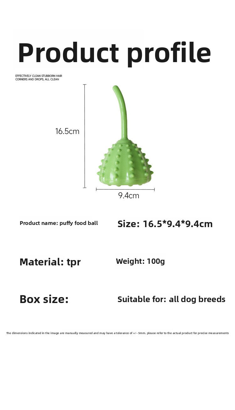 Interactive Dog Treat Dispensing Ball Toy Durable Chew Resistant Self-Play Pet Toy for Boredom Relief Mental Stimulation and Teeth Cleaning