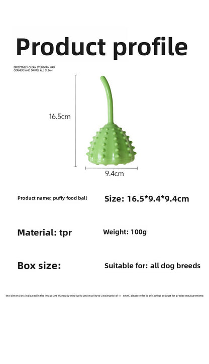 Interactive Dog Treat Dispensing Ball Toy Durable Chew Resistant Self-Play Pet Toy for Boredom Relief Mental Stimulation and Teeth Cleaning