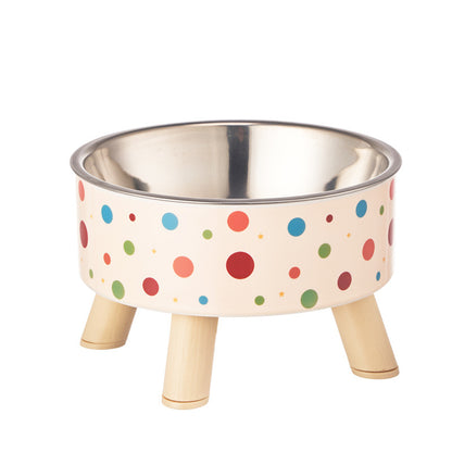 Universal Elevated Pet Food Bowl Cute Design Neck Support Anti Slip Anti Tip Detachable Feeder for Puppies Kittens and Small Pets