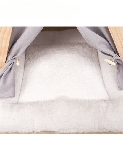 Pet Tent Dog House All-Season Universal Detachable Washable Enclosed Indoor Cat Winter Warm Cat Tent Cat House