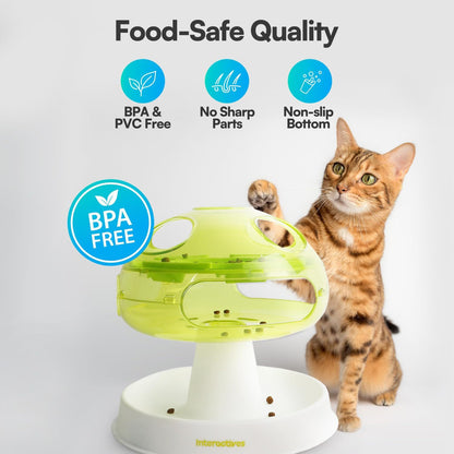 Pet Interactive Slow Feeder Mushroom Cat Food Leakage Educational Toy