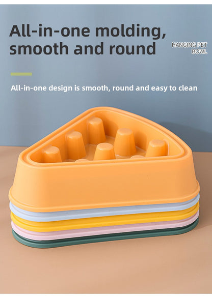 Interactive Puzzle Feeder Bowl Large Size Slow Feed Dog Bowl Anti Gulping Choking Cartoon Pizza Design Fun Pet Supplies for Dogs Cats
