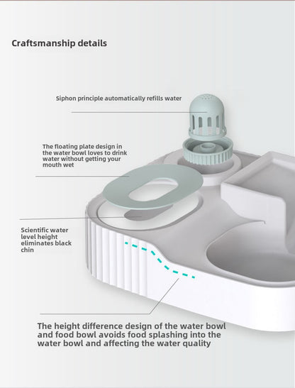 Dual-Purpose Pet Water Dispenser and Feeder for Cats and Dogs