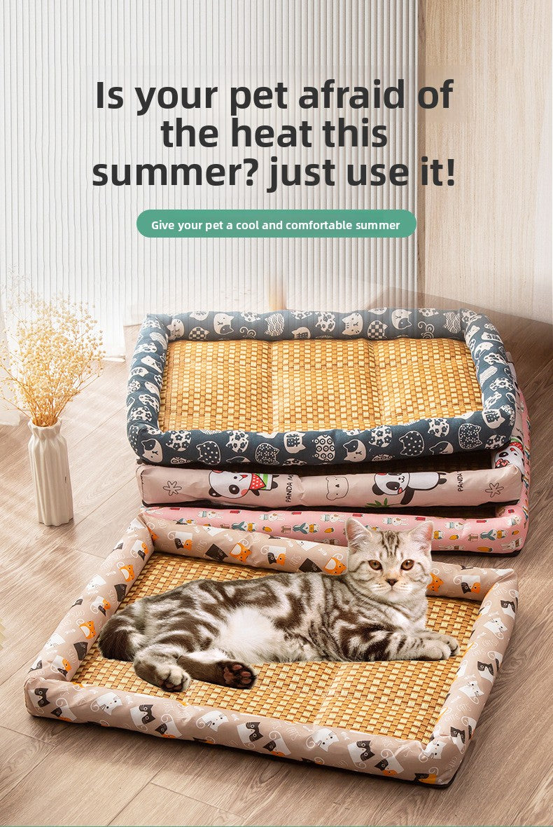AllSeason Pet Cooling Mat Pad for Dogs Cats Summer WearResistant Bed Essentials