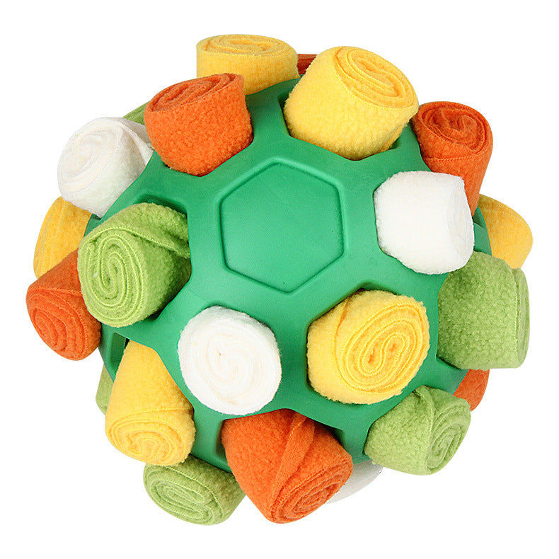 Pet Sniffing Mat Food Hiding Ball Dog Puzzle Durable Chew Cat Multi-functional Rubber Ball Hollow Ball Pop Ball Dog
