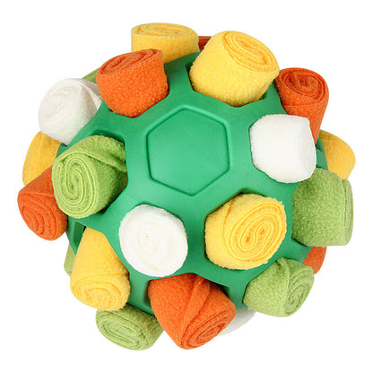 Pet Sniffing Mat Food Hiding Ball Dog Puzzle Durable Chew Cat Multi-functional Rubber Ball Hollow Ball Pop Ball Dog