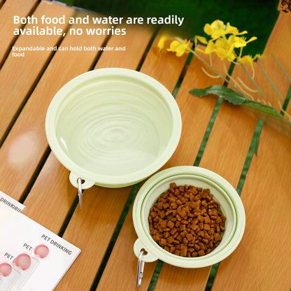 Portable Collapsible TPE Dog Food Drinking Bowl