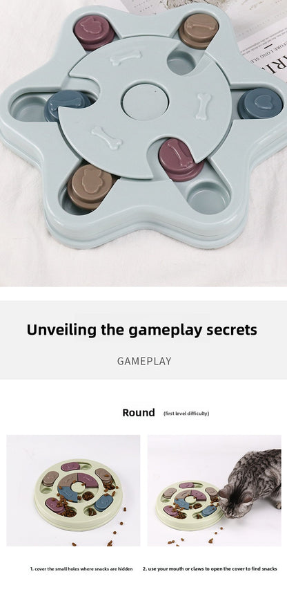 Interactive Pet Dog Puzzle Slow Feeder Leak Proof Durable Dog Bowl