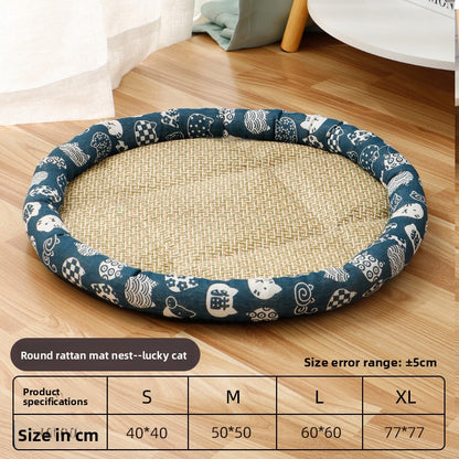 Pet Bed for Cats Dogs AllSeason Mat Summer Cool Sleeping Gear Small Medium Sizes