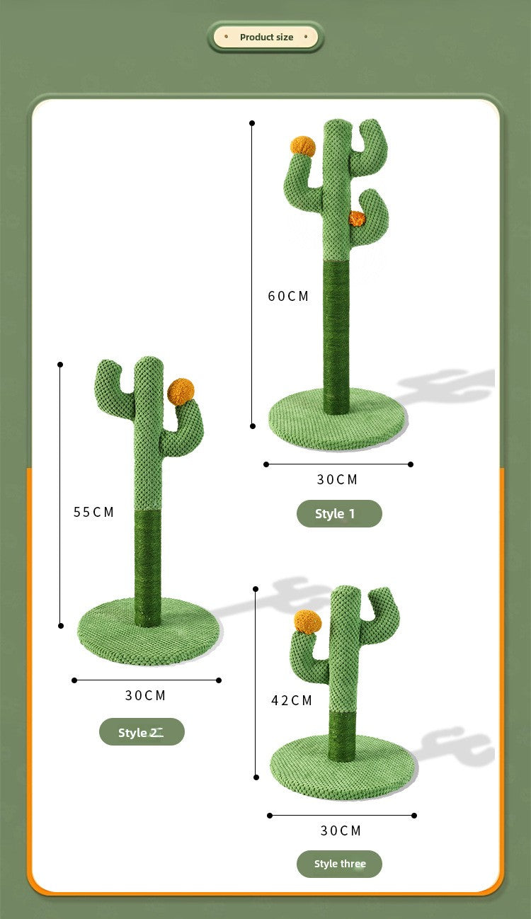 Pet Cactus Cat Climbing Tower with Sisal Scratching Posts Cat Playhouse Cat Tree Toy