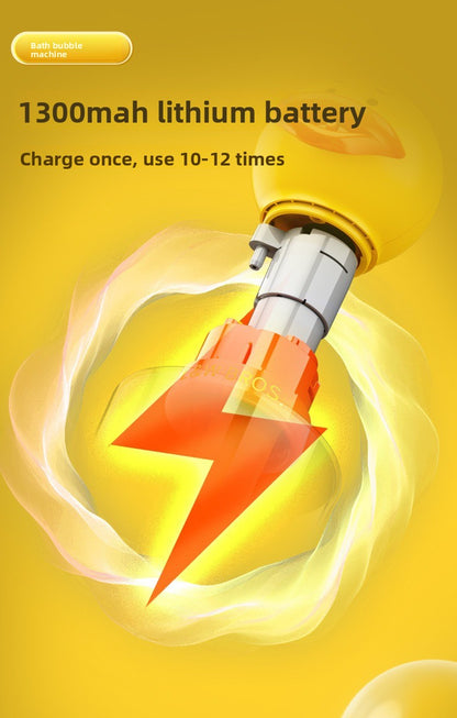 Professional Pet Bath Foam Maker Machine Automatic Foamer for Dogs Cats with Adjustable Dilution Bottle and Cute Yellow Duck Design