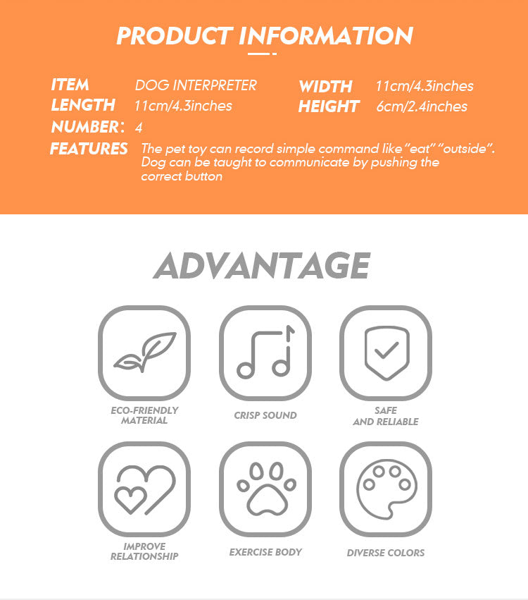 Pet Sound Key Training Toy for Dog Communication Talk