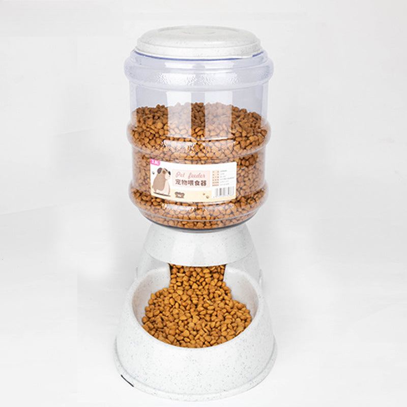 Large Capacity 3.8L Automatic Pet Feeder Dog Waterer Bowl Wheat Straw Eco Friendly Pet Supplies