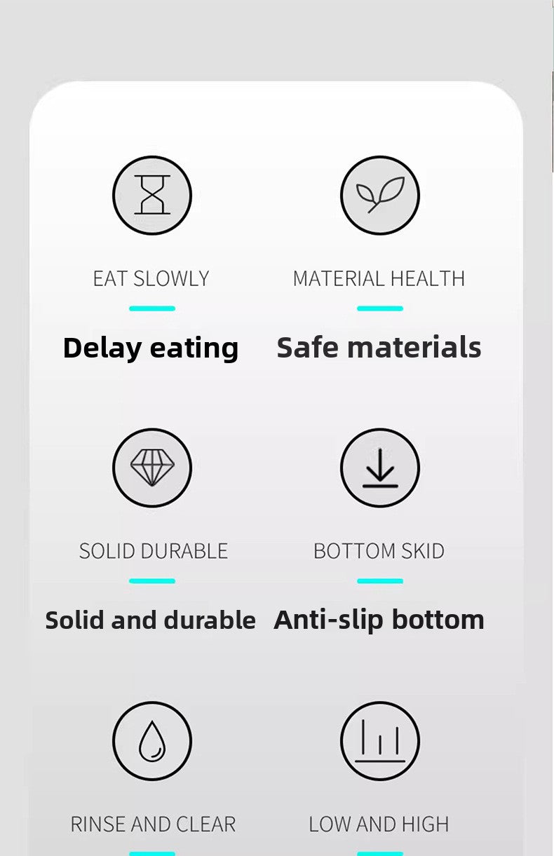 Dog Bowl Cat Bowl Slow Feeder Dog Anti-Choke Slow Feeder Food Bowl Large Capacity Feeder Non-Slip Anti-Tip Pet Bowl