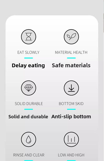 Dog Bowl Cat Bowl Slow Feeder Dog Anti-Choke Slow Feeder Food Bowl Large Capacity Feeder Non-Slip Anti-Tip Pet Bowl