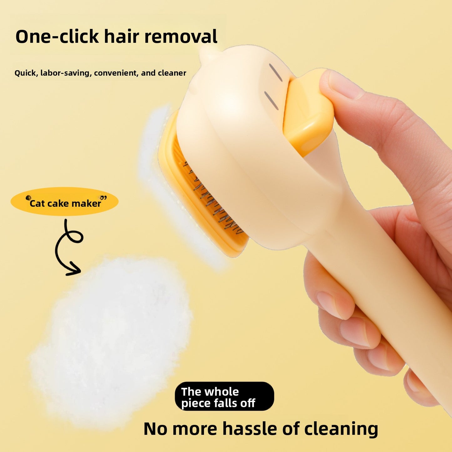 Magic Pet Hair Remover Comb Self Cleaning Cat Brush for Shedding Gentle Detangling and Massage Tool for Cats Dogs to Reduce Loose Fur and Mats
