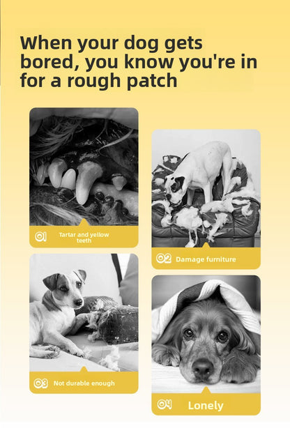 Automatic Treat Dispensing Ball for Dogs Interactive Puzzle Chew Toy Chicken Leg Shape Long Lasting Chewer Toy for Teeth Grinding and Boredom