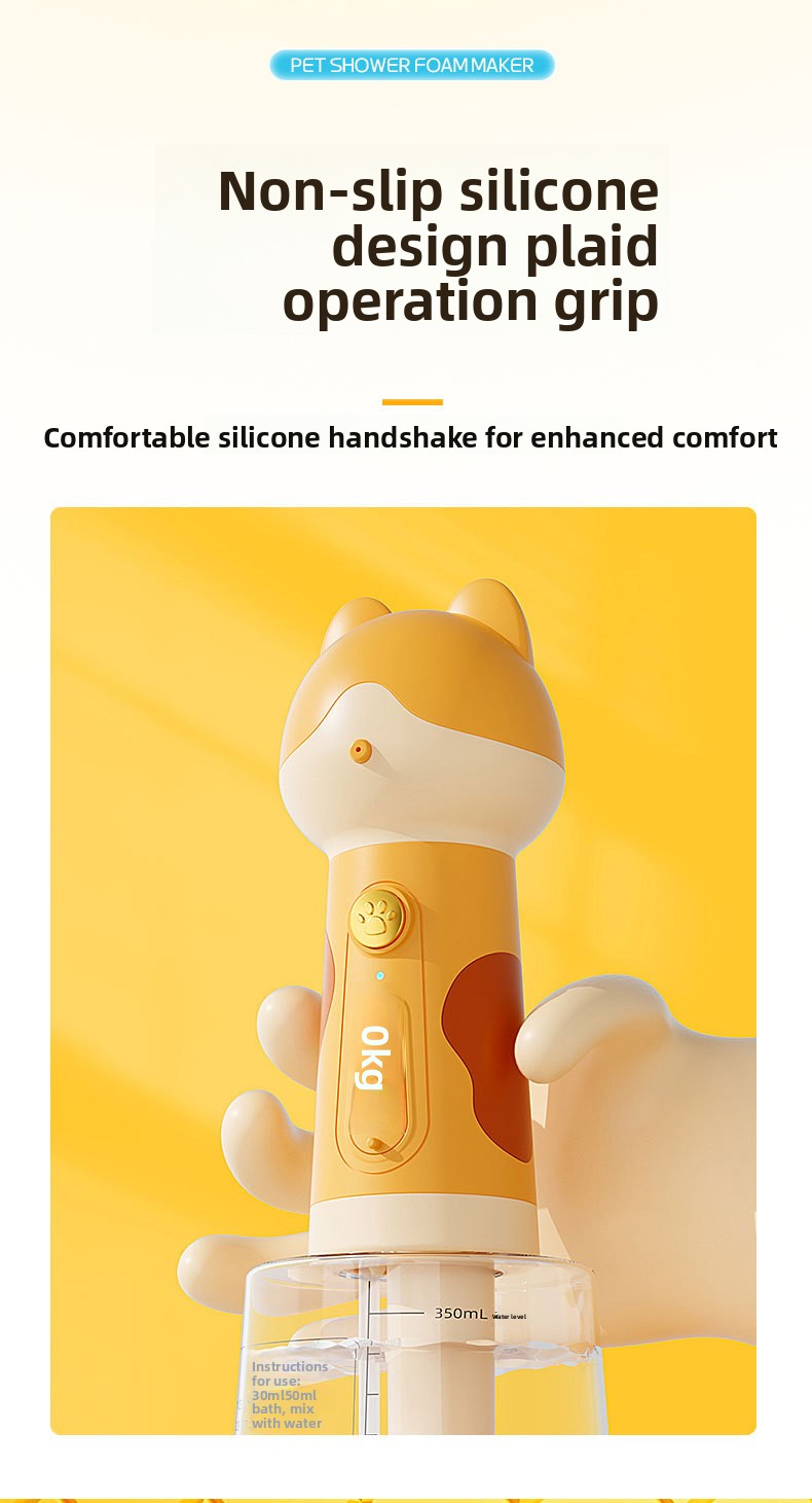 Smart Pet Bubble Machine with Cute Deer Look for Dog Cat Shower