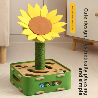 Cat SelfEntertainment Gadget Teaser Wand Durable Scratching Post MultiPlate Ball Bell Maze Board