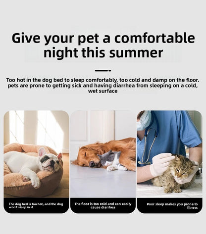 Pet Supplies Summer Cooling Mat Nest Rattan Woven Ice Bed for Cats Sleep