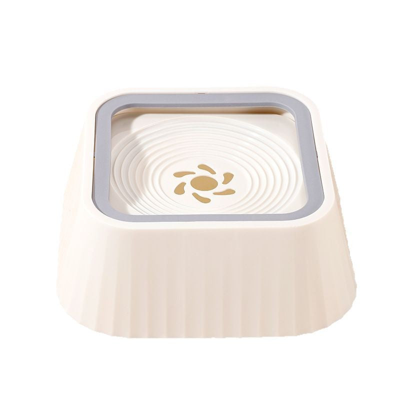 Dog Cat Water Bowl with Non Wet Mouth Floating Basin Buoyancy Neck Protection