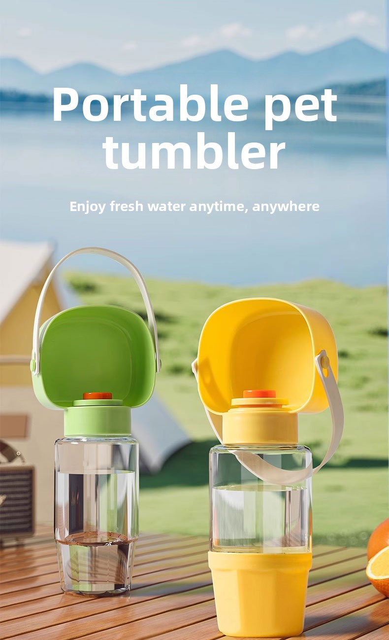 Leakproof Portable Dog Water Bottle Outdoor Travel Water Dispenser with Collapsible Bowl for Dogs On The Go Walking Hiking Camping and Travel