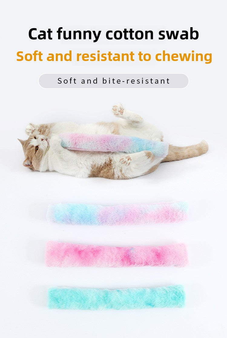 Pet plush cat toy self-amusing teaser wand mint catnip pillow