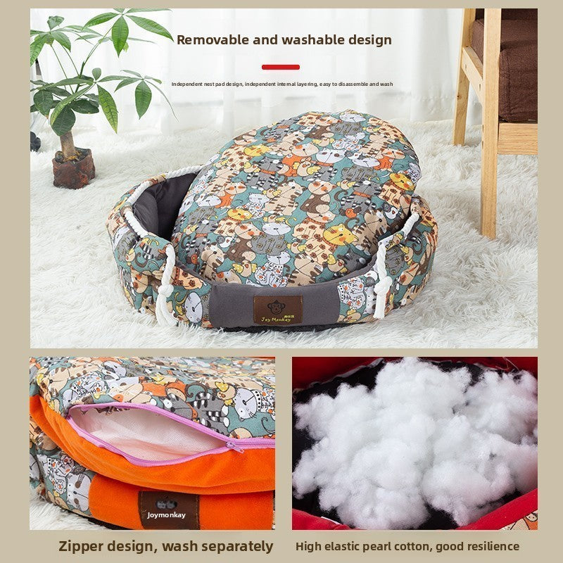 Universal Detachable Washable Pet Bed for Dogs Cats Large Medium Small Summer Cooling Mat