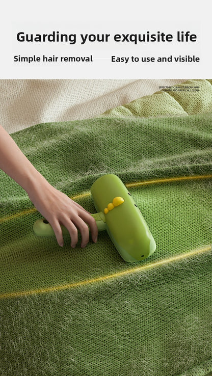 Reusable Pet Hair Remover Brush Dinosaur Design Sticky Lint Roller for Cat Dog Hair on Bedding Clothes Furniture Carpet Couch