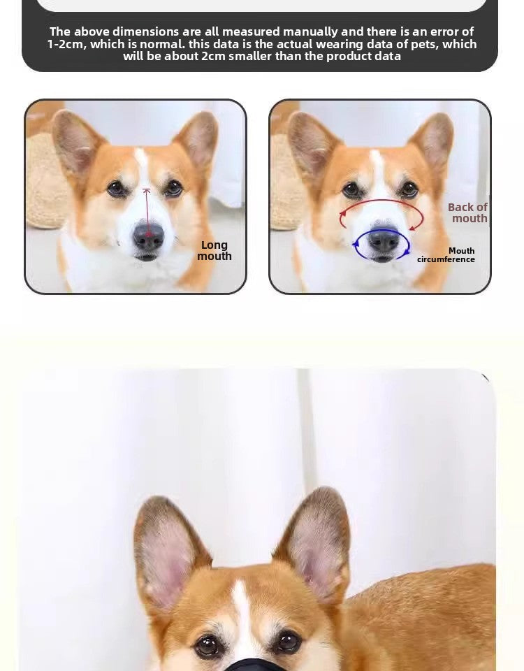 Effective Anti Bite Barking Dog Muzzle Fits Small Medium Large Dogs Teddy Golden Retriever