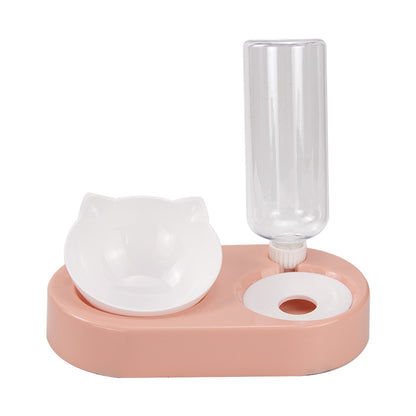 Slanted Neck Protection Automatic Water Refill Pet Bowl for Cats