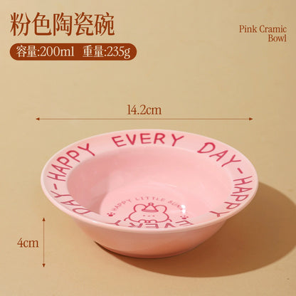 Ceramic Elevated Cat and Dog Food Bowl with Anti-Spill Design