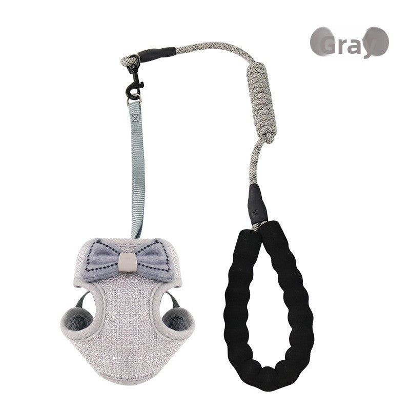 New Bowknot Design Cat Leash Vest-Style Adjustable Walking Harness