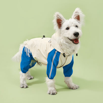 Pet Supplies Dog Clothing Raincoat Pet Clothes Autumn and Winter Thermal and Windproof Small Dog Raincoat Pet Shell Jacket