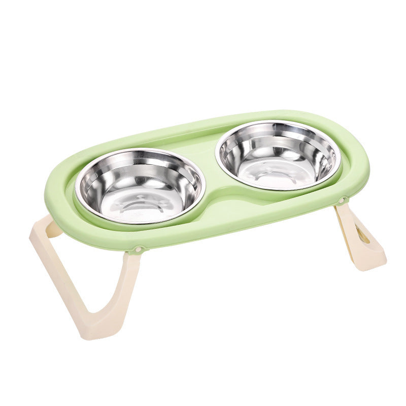 High Legged Foldable Dog Bowl Large Capacity Anti-Tip Slow Feeder Bowl Waterproof Pet Bowl for Dogs Cats Outdoor Indoor Use Easy Carry Travel Bowl
