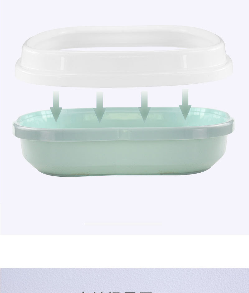 Pet Supplies Semi-Enclosed Cat Litter Box Durable Cat Litter Box with Cat Litter Scoop Cat Toilet