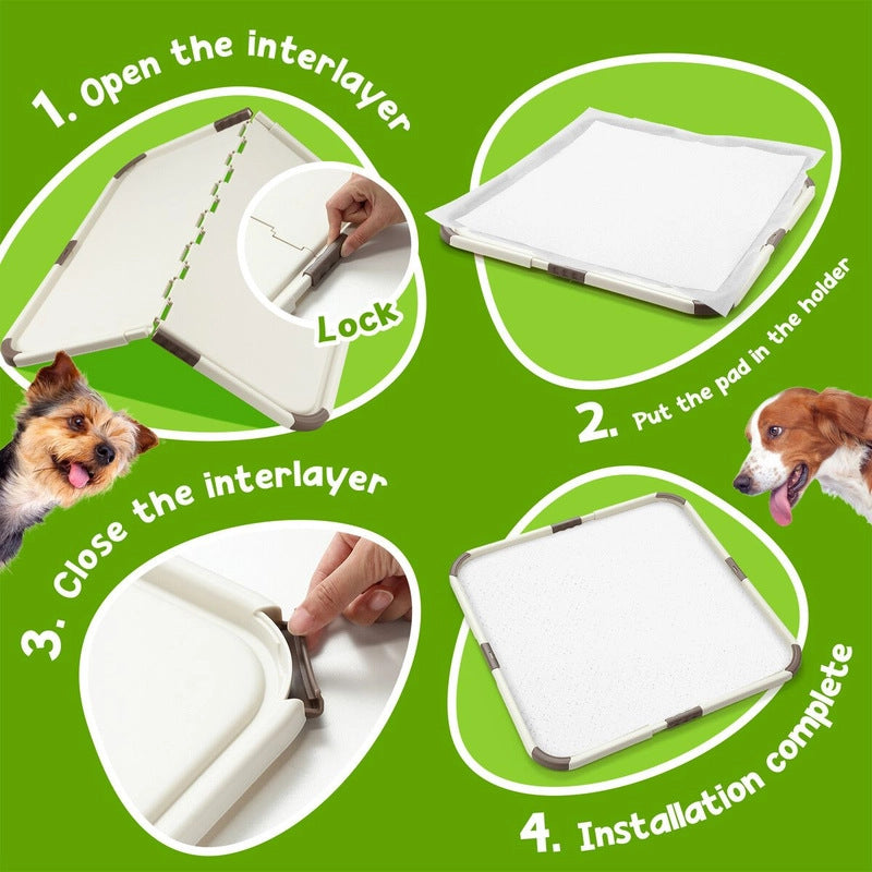 Extra Large Pet Toilet Portable Foldable Diaper Clip Dog Pee Dog Toilet Training Tray Pad