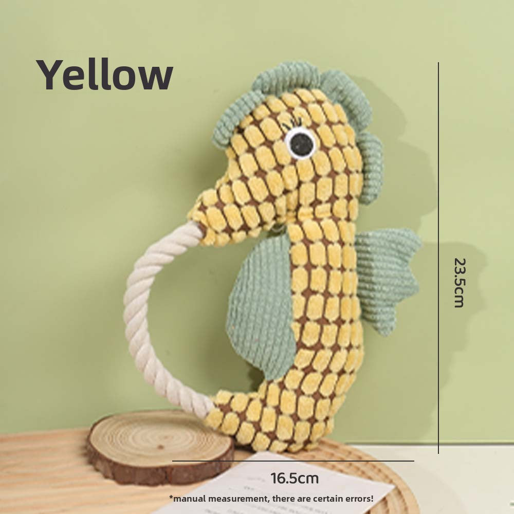 Squeaky Dog Toy Pineapple Fleece Chew Resistant Puppy Teething Chew Toy for Small Medium Dogs Like Corgi Golden Retriever Boredom Relief Interactive Pet Toy