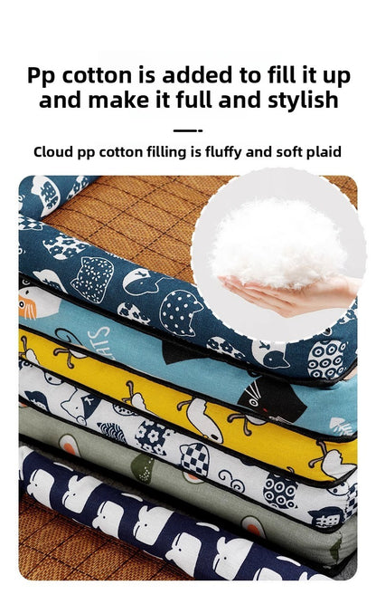 Pet Supplies Summer Cooling Mat Nest Rattan Woven Ice Bed for Cats Sleep