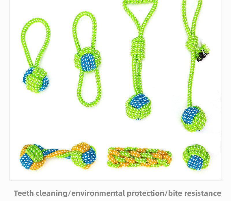 Cotton Rope Dog Toy Set Durable Chew Pet Training Combination