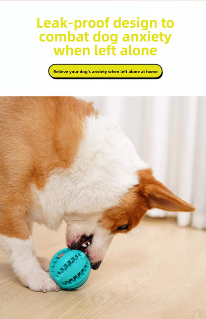 Rubber Dog Toy for Small Large Puppies Boredom Relief Sound Making Teeth Clean Ball