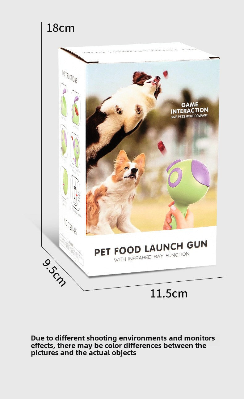 Pet Interactive Toy Dog Food Launcher Laser Cat Teaser Stick Multi-functional