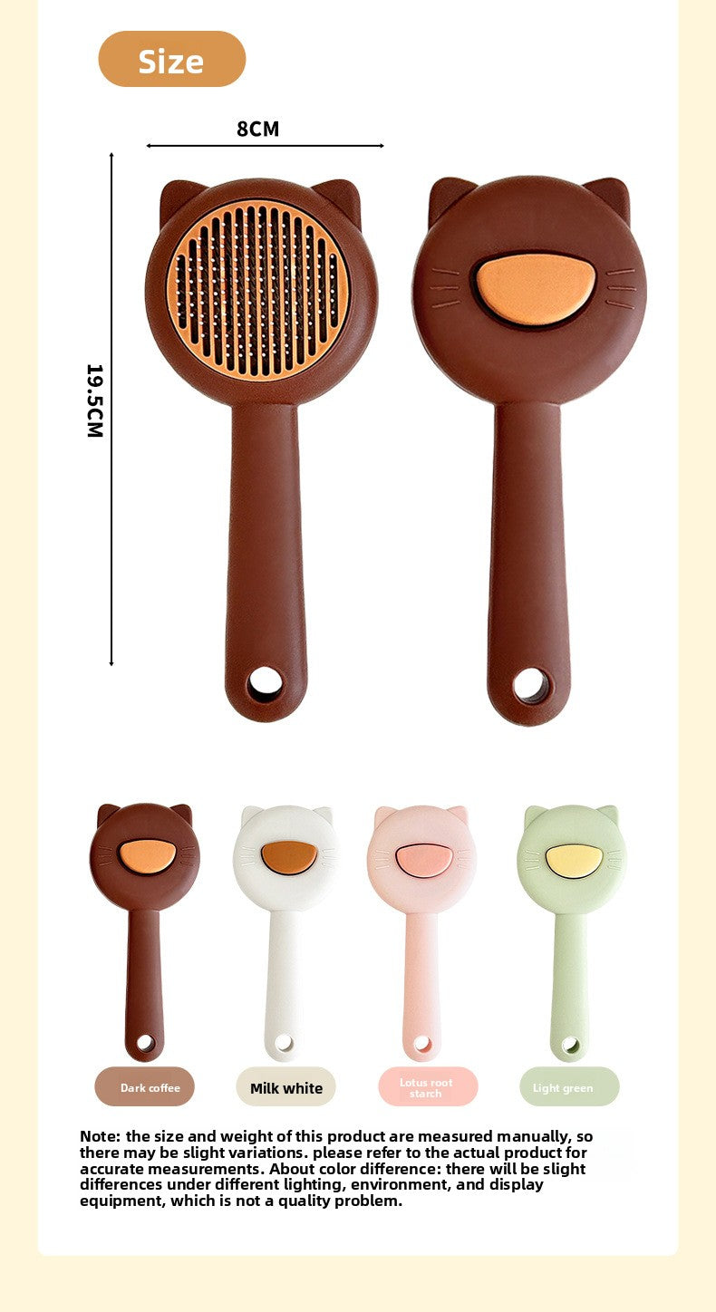 One-Click Hair Removal Comb for Cats Dogs Knot-Free Massage Tool