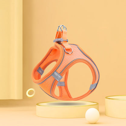 New Pet Vest-Style Pet Harness Reflective Breathable Cat Dog Leash Walking Leash Dropshipping