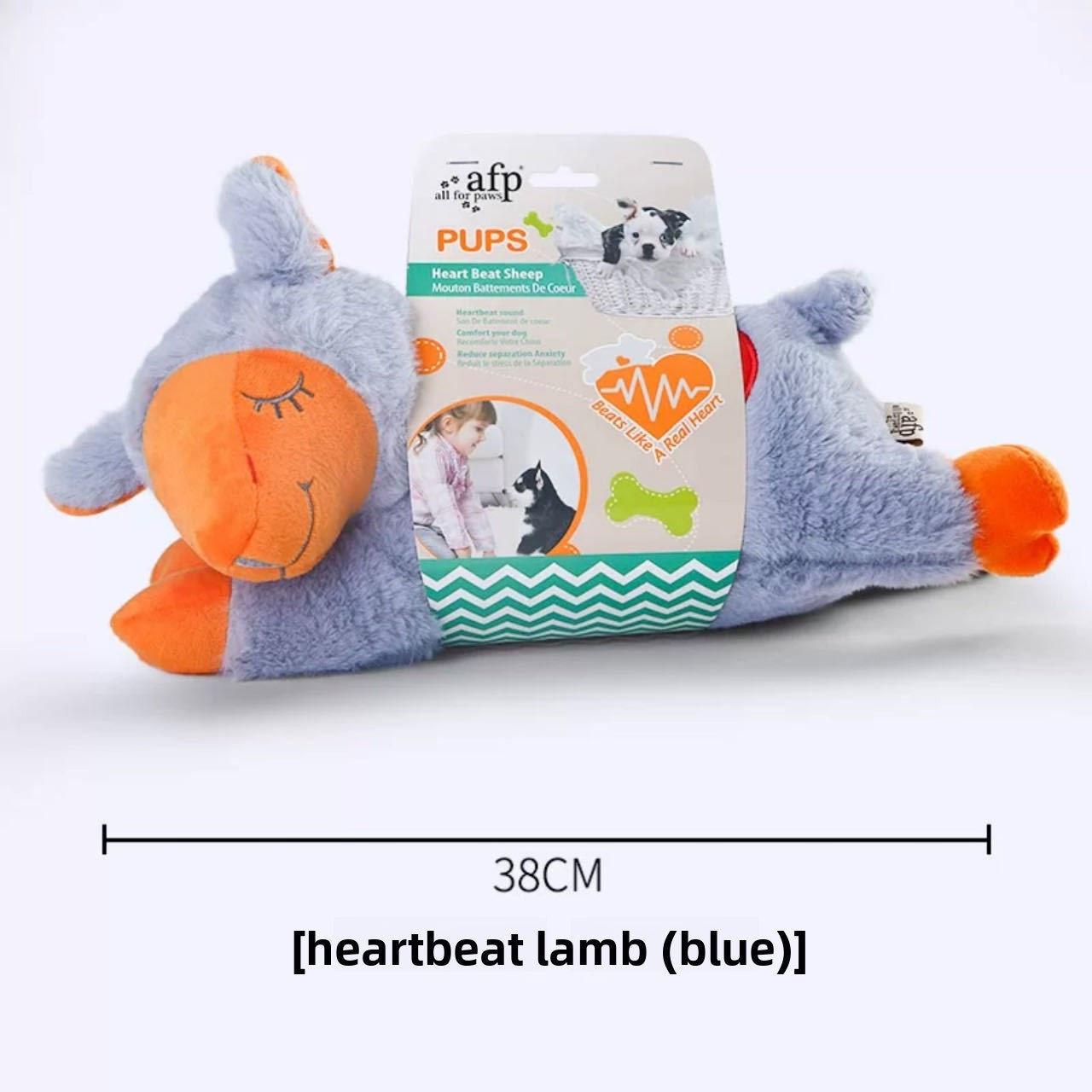 Durable Pet Comfort Pillow Puppy Shape with Simulated Heartbeat Warm Plush Sound Toy