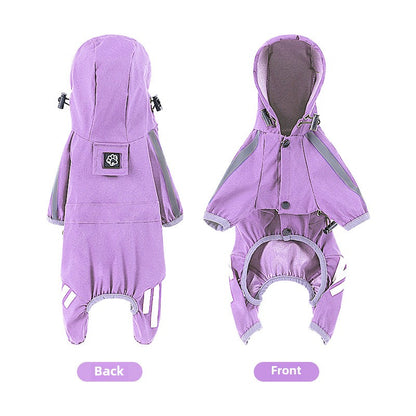 Plus size dog raincoat pet clothes sweatshirt warm windproof raincoat pet assault clothing pet supplies